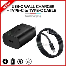 30W Type USB-C Super Fast Wall Charger+Cable for Samsung Galaxy S20/S20+ / Ultra