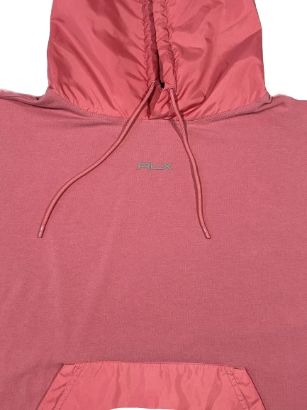 Ralph Lauren RLX Sudadera Mujer M Rosa Con Capucha Agujeros para Pulgar Bolsa Sudadera con Capucha Foto 2 de 4