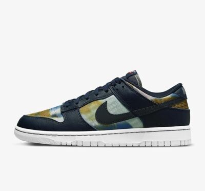 Nike Dunk Low RETRO PRM Graffiti DM0108-400 Navy men's woman shoes