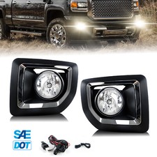For 2015-2019 Gmc Sierra 2500hd 3500hd Fog Lights Front Bumper Lamps With Bulbs