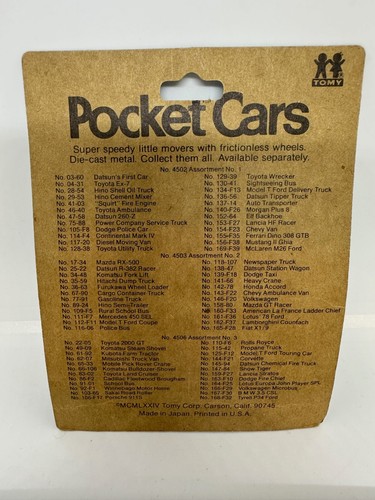 Vintage TOMY Pocket Cars #154-F23 Chevy Van Light Blue New Sealed - Picture 5 of 7