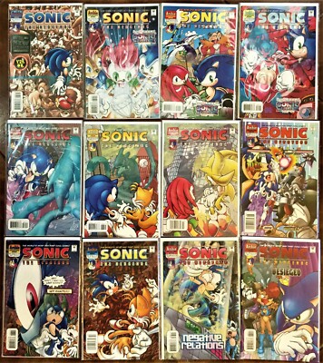 LOT 64:  SONIC The HEDGEHOG 12 Comic Books #78-89 ~2000 Bagged & Boarded