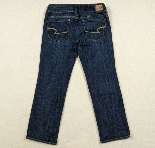 American Eagle Low Rise Artist Crop Stretch Jeans Dark Wash Women's Size 2 - Bild 8 von 12