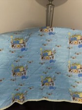 Handmade Baby Quilt Blanket Lap Quilt Multicolored 35  X40  Noah  s Ark Animals