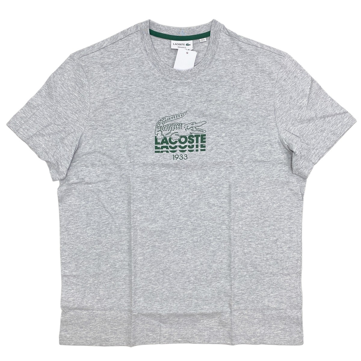 【本物保証 /関税・送料無料】HUMAN MADE Crocodile T-Shirt Lacoste Men's Crocodile Branding Print Crew Neck Cotton T