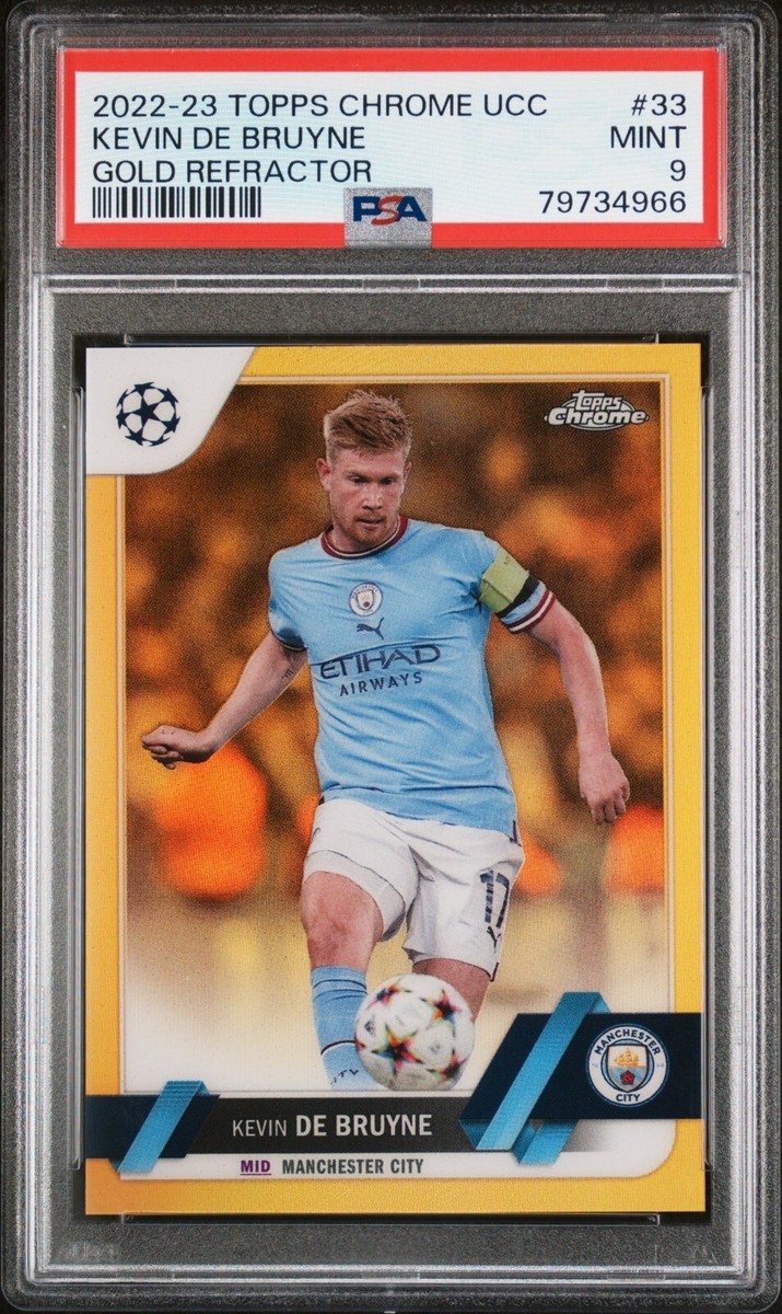 2022-23 Topps Chrome UCC #33 Kevin De Bruyne Gold Refractor