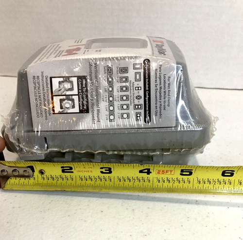 TayMac Weatherproof Receptacle Cover For Wet & Damp Location Gray MM410G 1-Gang - Picture 6 of 6