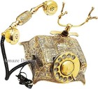 Neu Vintage Antik Schöne Viktorianisch Messing Drehbar Anzeige Working Telefon