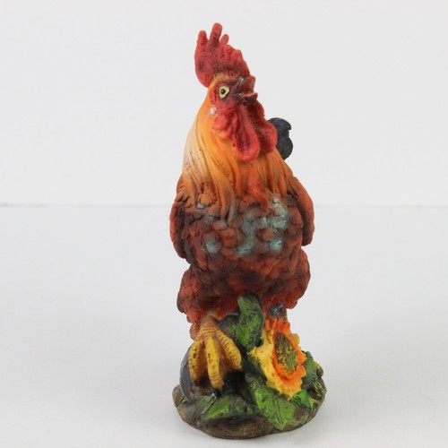 Phoenix Rooster Resin Figurine Colorful Chicken Farmhouse 6" Tall - Picture 4 of 7