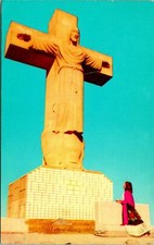 El Paso TX Cristo Rey Christ of the Rocks Postcard used (18795)