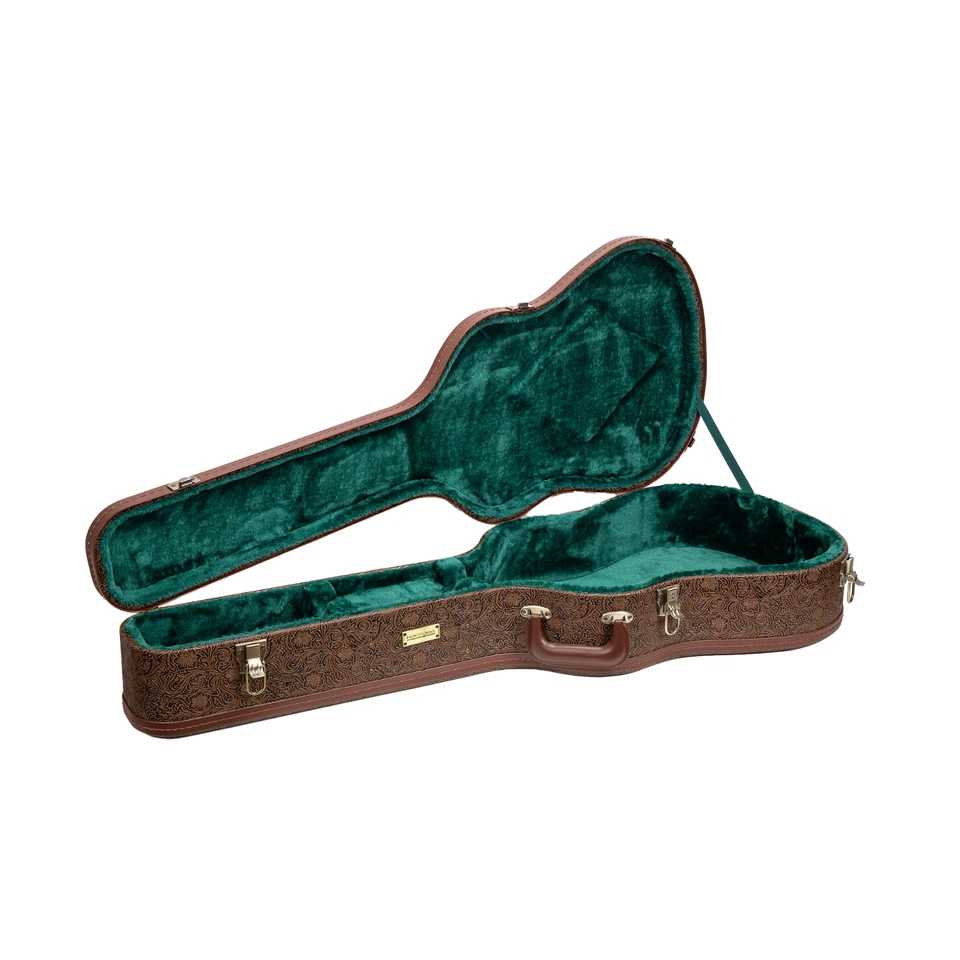 Estuche para guitarra acústica Crossrock Super Jumbo para Gibson SJ-200-marrón brillante Foto 2 de 4