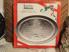 Vintage Duralex NOEL Christmas Platter in Original Box 13” Made in France