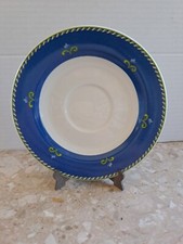 Flirt by R & B  Romantika Untertasse Porzellan Service Blau/ Gelb 15,5cm