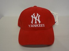 Vintage MLB New York Yankees LOGO Strapback Hat American Needle NEW NWT Red