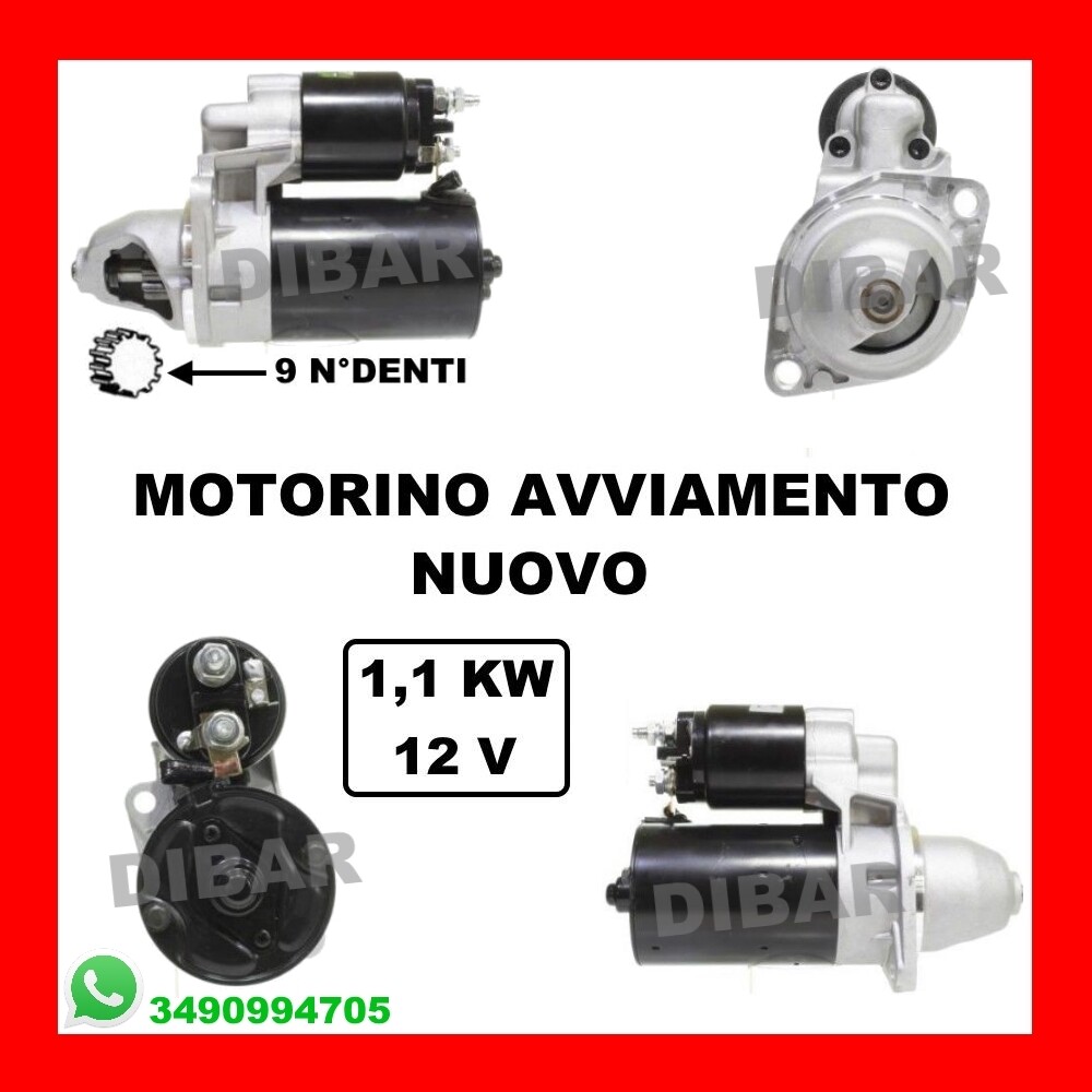 Motorino Di Avviamento EcommerceParts 12V 2,3KW 11 Denti – Compatibile Con Ford Focus II E Volvo V60