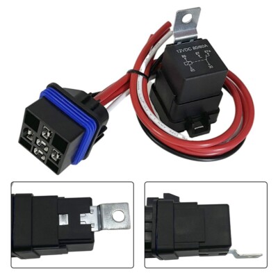 60/80A 12Volt Wasserdichtes Kfz-Relais Mit Pigtail 5-Pin Heavy Duty Neue
