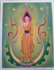 THE DAILY WEDNESDAY BUDDHA Acrylic Painting on Canvas blessed-ceremony by LpChin