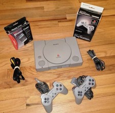 Sony PS1 Console W/ Boxed Controller and MEGA Memory Card by Performance