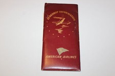 Vintage 1947 American Airlines Ticket Folder Maps Postcards System Map Air Mail