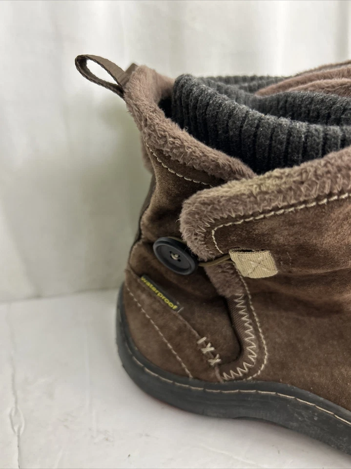 Privo By Clarks Botas Mujer 5.5M Invierno Botón al Tobillo Planas 37699 Cuero Marrón Foto 3 de 4