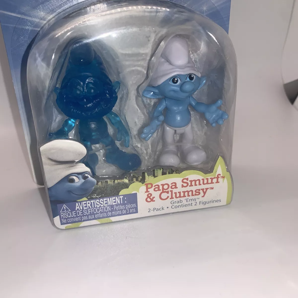 Smurfs Movie Clumsy Smurfette Papa & Brainy Collectibles Figure (4 Pack)