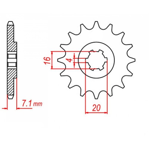 Caltric Drive Chain & Sprockets Kit – For Yamaha YZ100 82-83 / YZ125 84-85, 520-120 Chain
