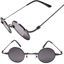 Mens Womens Retro Black Round Sunglasses Classic Style Meets Modern Protection