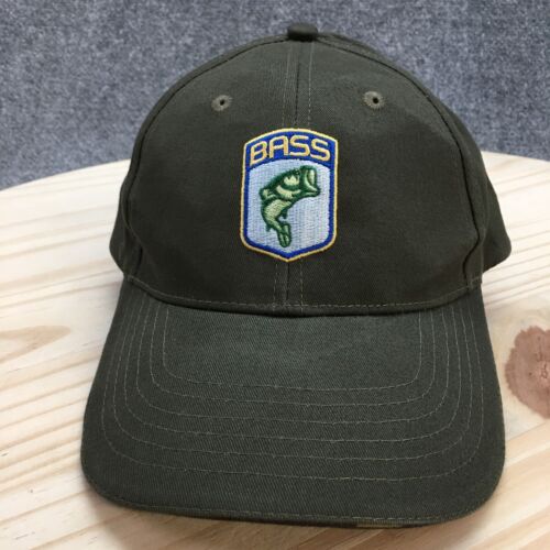 Bass Baseball Cap Hat Mens OS Green Cotton Adjustable Embroidered K-Products - Picture 2 of 11