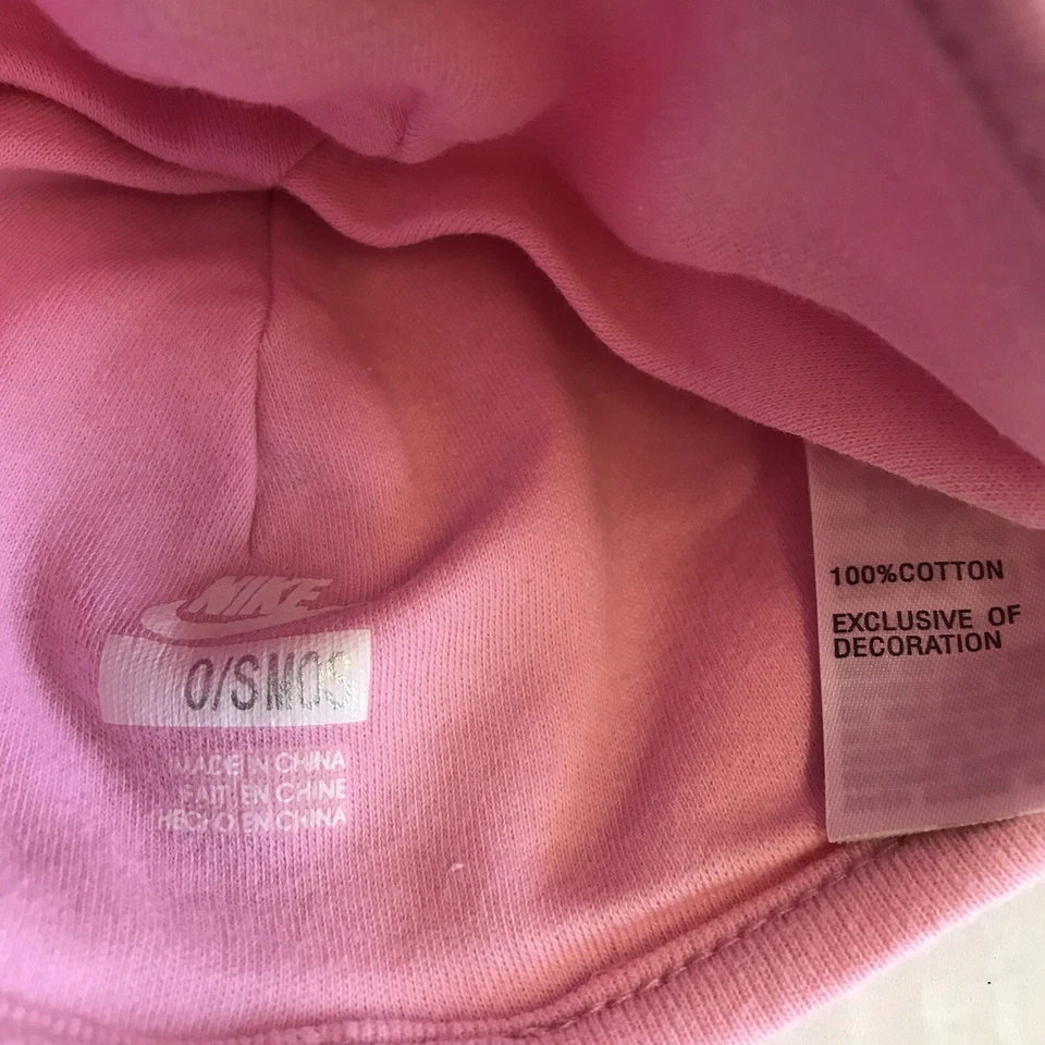 Lote de 2 chapéus gorro de algodão roxo rosa bebê meninas Nike - Imagem 4 de 4