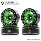 TREAL X0042UOFFB 1.0 Beadlock 车轮(4P 件套)适用于 Axial SCX24 带黄铜环...