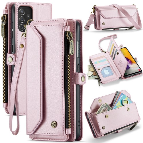Fr Samsung A36 A56 A15 A52 A55 A13 A54 A23 A04S Zipper Leather Wallet Case Cover - Picture 16 of 19