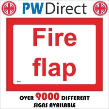SIGN Fire Flap Marine Ventilation Damper Safety Control Emergency Red MR112A