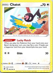 Chatot 142/192 Uncommon Rebel Clash Pokémon TCG