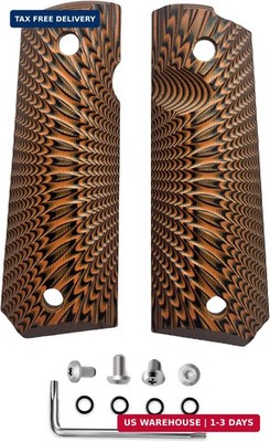 1911 G10 Grips Full Size Government/Commander Ambi Safety Cut - Starburst Textur