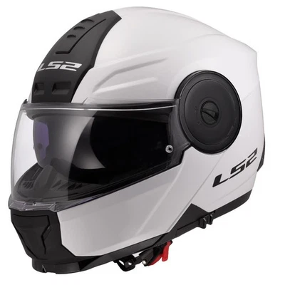 LS2 FF902 Scope II casco sólido brillo blanco - Imagen 1 de 4