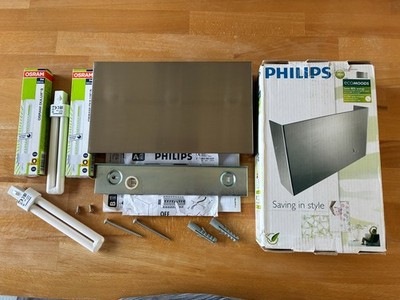 PHILIPS Ecomoods Wandleuchte Flur Lampe Wandlampe Flurleuchte + 2x OSRAM 9W G23
