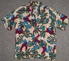 Hilo Hattie The Hawaiian Original Shirt Men's L Made in Hawaii Floral 100 Rayon