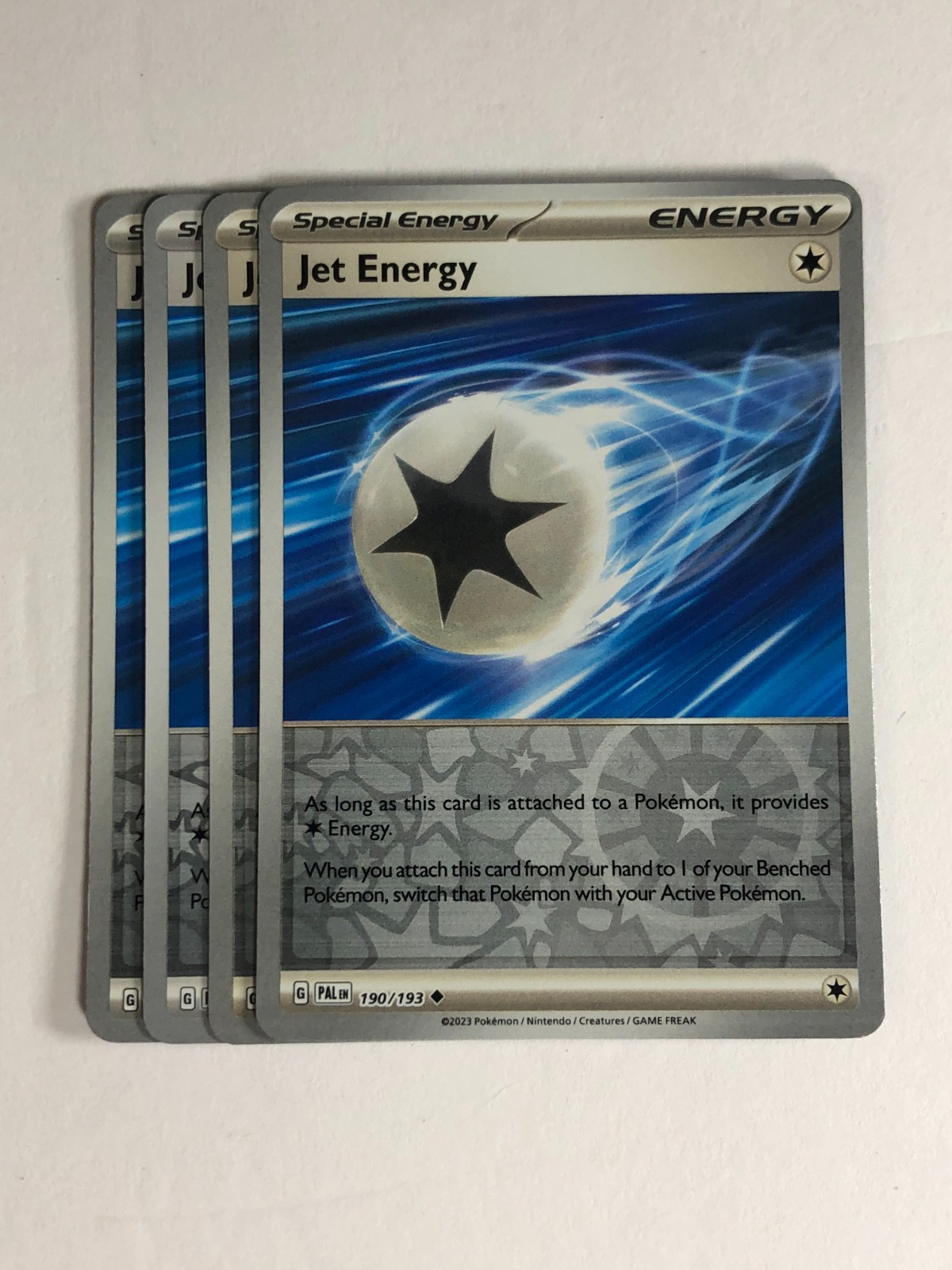 Pokemon TCG Paldea Evolved 4x Playset Reverse Holo Jet Energy 190/193 NM
