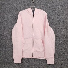 NEW Polo Ralph Lauren Hoodie Kids Girls L Large Pink Full Zip Sweatshirt Pony