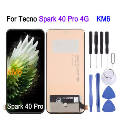 Für Tecno Spark 40 Pro 4G KM6 TFT LCD Display Touchscreen Digitizer Baugruppe