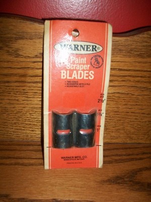 NOS Warner Tools Paint Scraper Blades No. 811-1 3/4''  USA - Package Of Two