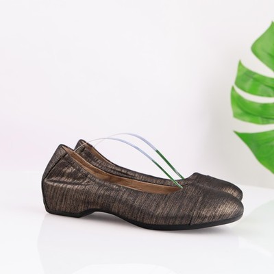 Dansko Womens Lisanne Ballet Flats Size 39 8.5 Black Gold Hidden Wedge Heel Shoe