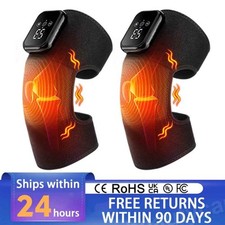 Cordless Knee Massager for Pain Relief with 3 Vibration Modes, 3 Heating Levels
