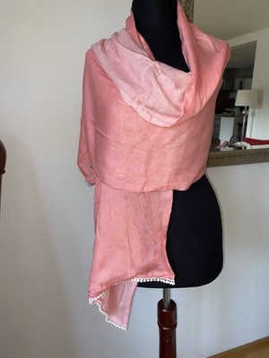 Codello Schal Apricot Bordüre Vintage Boho wie Neu