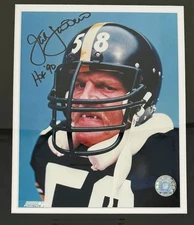 Jack Lambert Signed 16x13 Framed Steelers Photo HOF 90 Autograph Fanatics COA