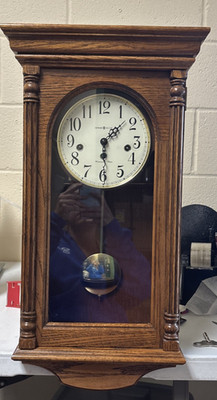 HOWARD MILLER Model #613-645 Westminster Chime Key Wind Pendulum Wall Clock