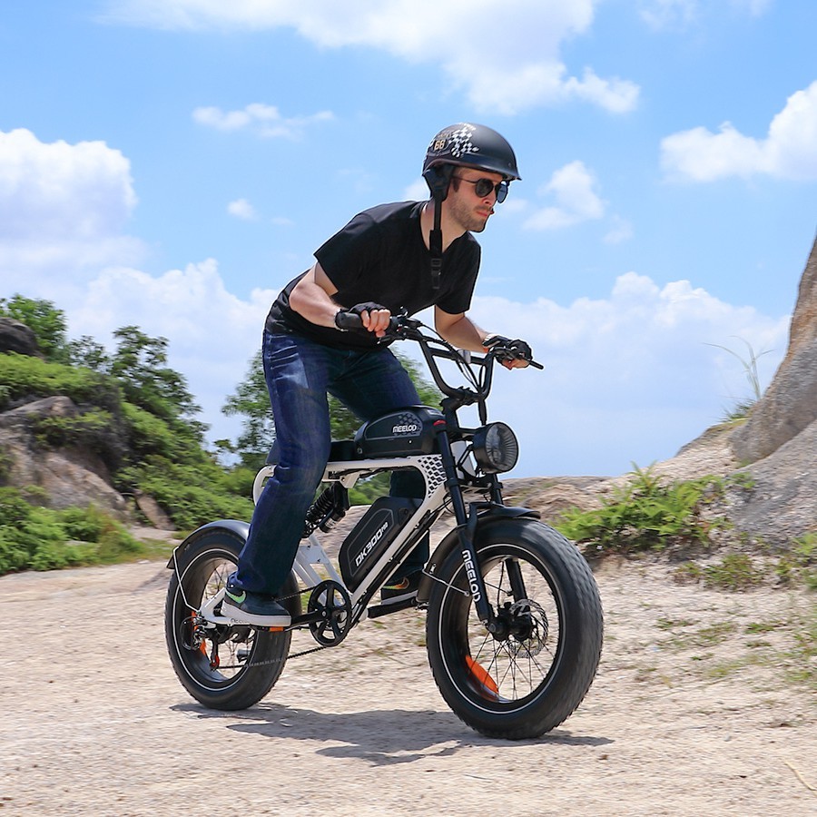 MEELOD DK300 PRO 1200W 48V30A Electric Bike 20 Inch 60-120 Mile Range White