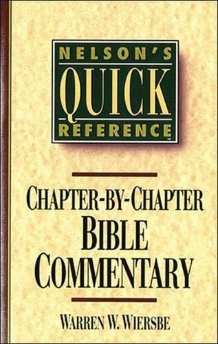 Warren W. Wiers Nelson's Quick Reference Chapter-by-Chapter Bible Co (Tascabile)