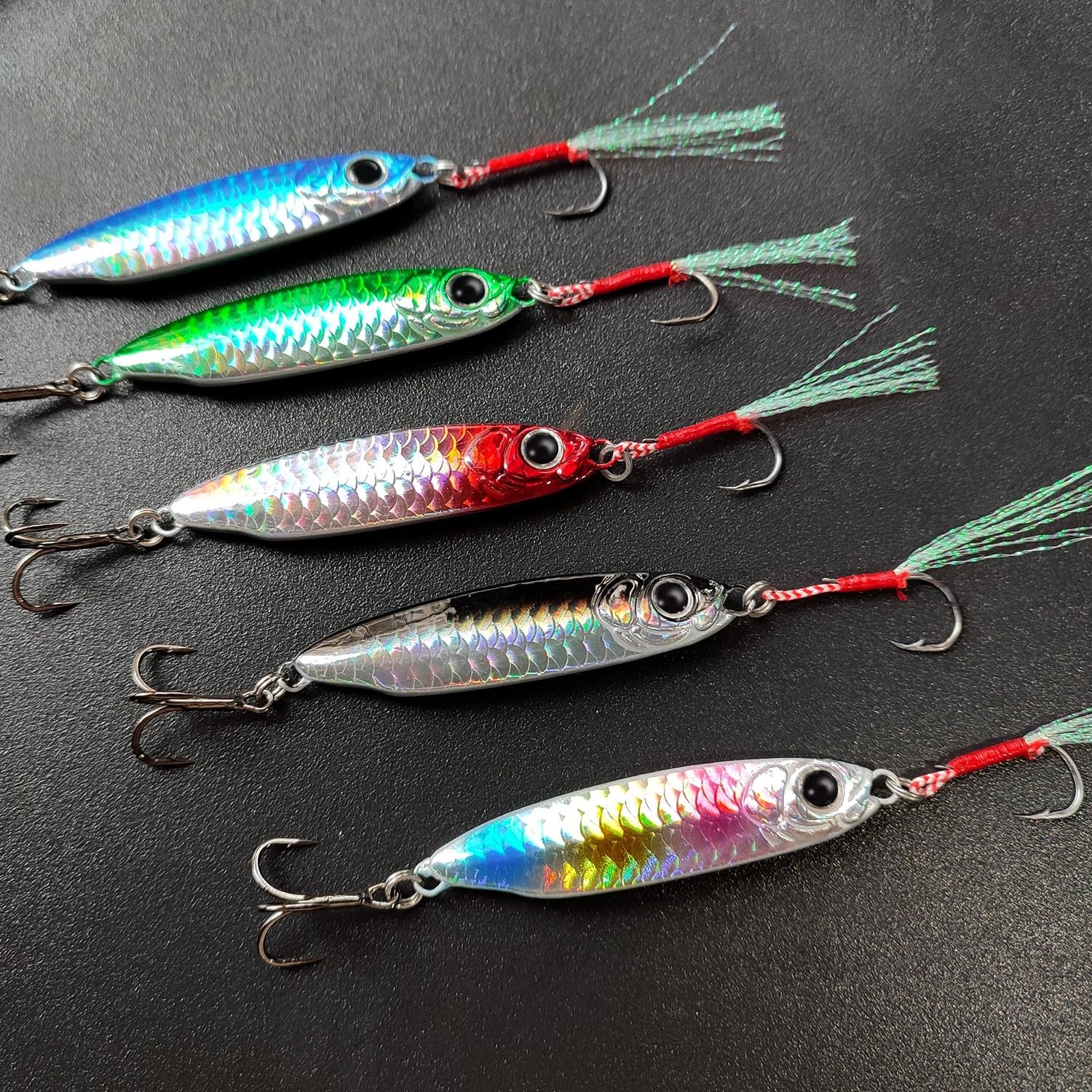 Saltwater Jigs Fishing Lures with Ultra-Sharp Hooks, Saltwater Spoon Lure for... - Image 9