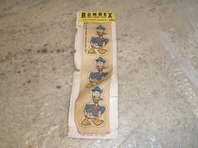 UNUSED BONDEX HOT IRON TAPE WALT DISNEY APPLIQUES DONALD DUCK